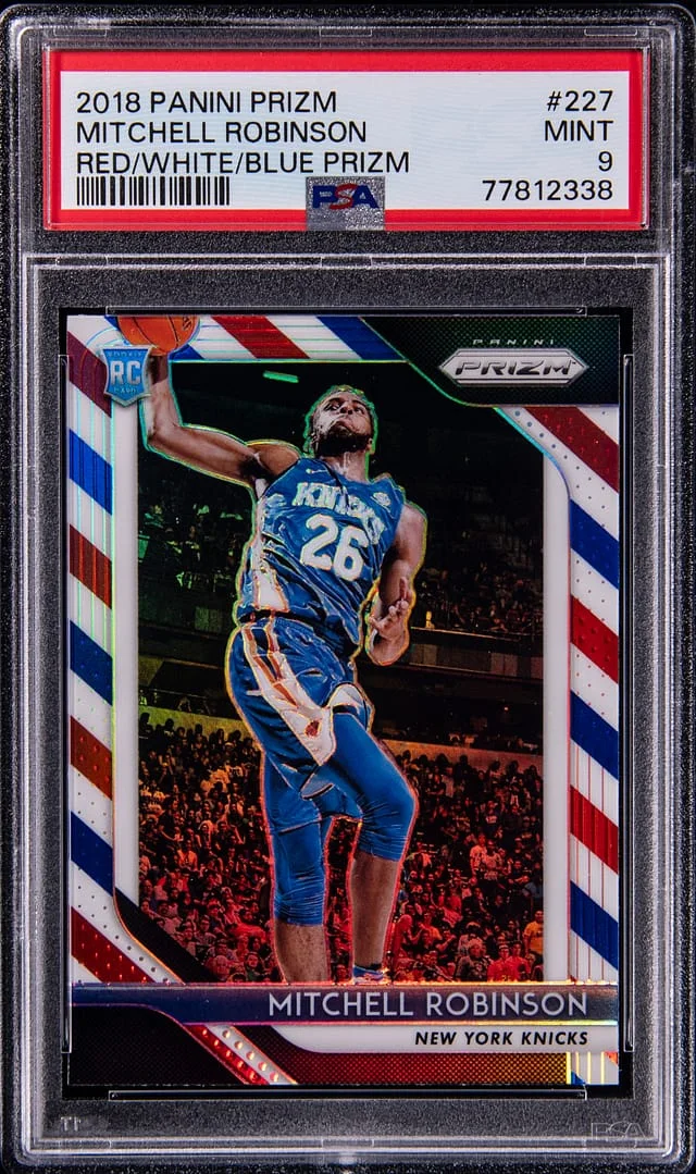2018-19 Panini Prizm Mitchell Robinson Red/White/Blue #227 card image