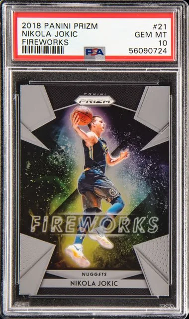 2018-19 Panini Prizm Nikola Jokic Fireworks #21 card image