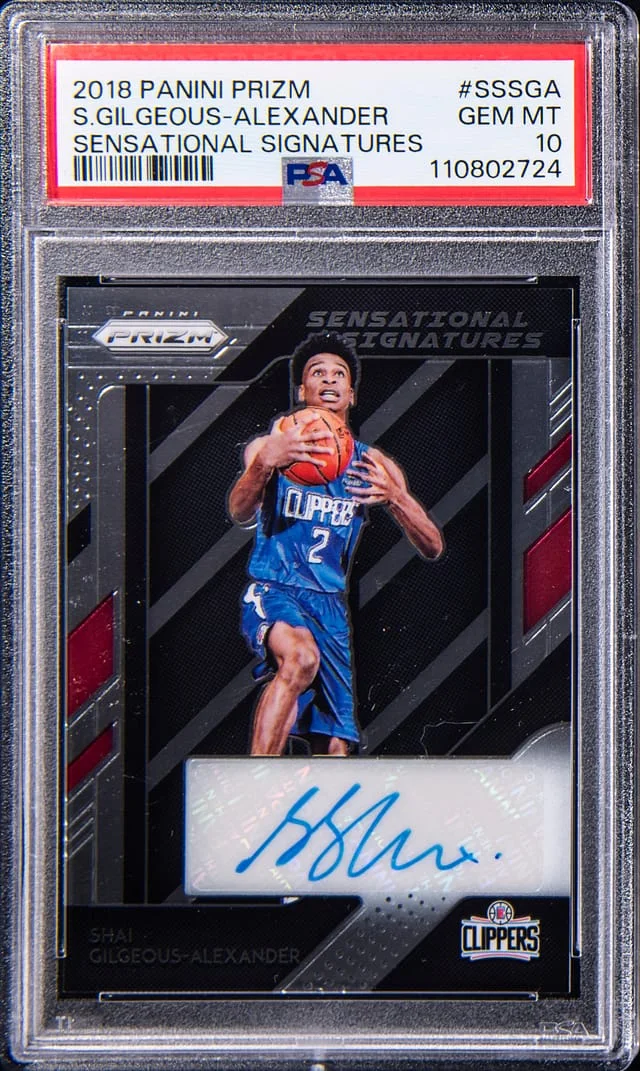 2018-19 Panini Prizm Shai Gilgeous-Alexander Sensational Signatures #SSS-GA card image