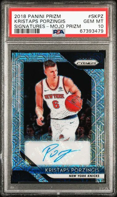 2018-19 Panini Prizm Signatures Mojo Prizm #S–KPZ Kristaps Porzingis #no-number card image