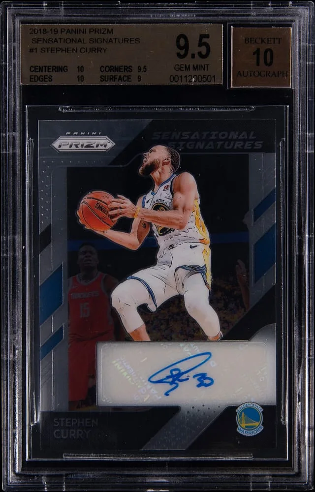 2018-19 Panini Prizm Stephen Curry Sensational Signatures #1 card image