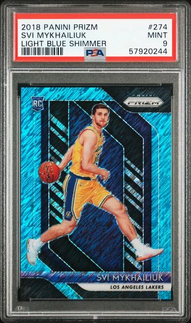 2018-19 Panini Prizm SVI Mykhailiuk Light Blue Shimmer #274 card image