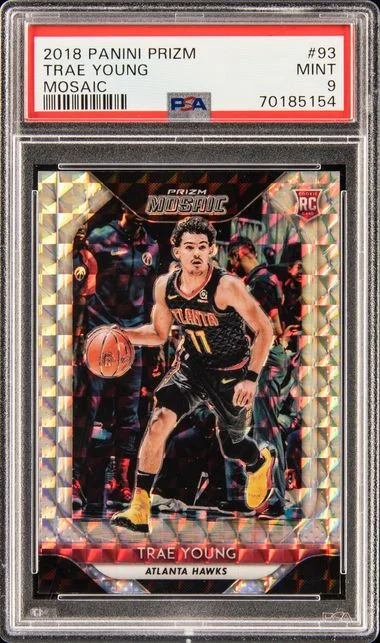 2018-19 Panini Prizm Trae Young Mosaic #93 card image