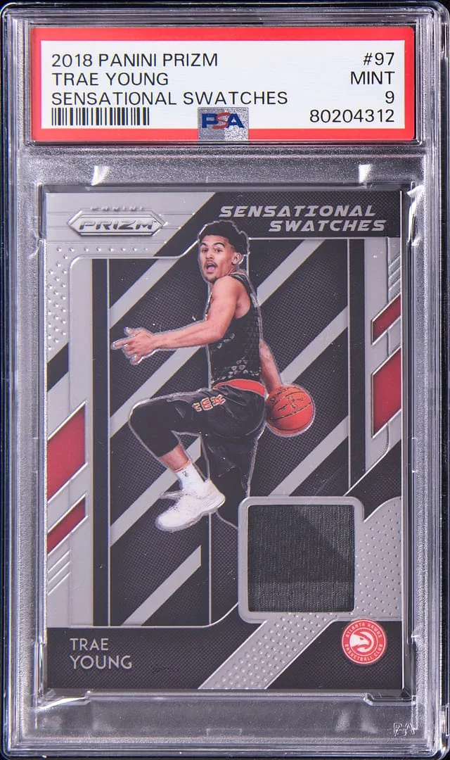 2018-19 Panini Prizm Trae Young Sensational Swatches #97 card image