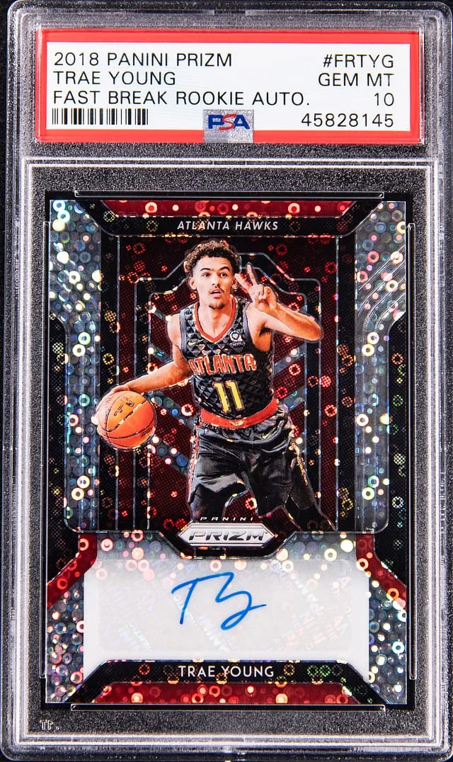 2018-19 Panini Prizm Trae Young Fast Break Autograph #FRTYG card image