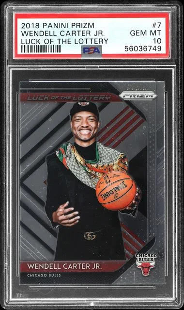 2018-19 Panini Prizm Wendell Carter Jr. Luck Of The Lottery #7 card image
