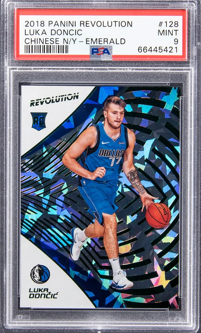 2018-19 Panini Revolution Chinese New Year Luka Doncic Emerald #128 card image