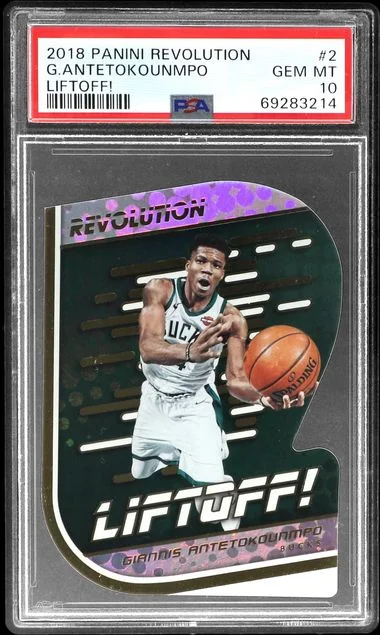 2018-19 Panini Revolution Giannis Antetokounmpo Liftoff! #2 card image