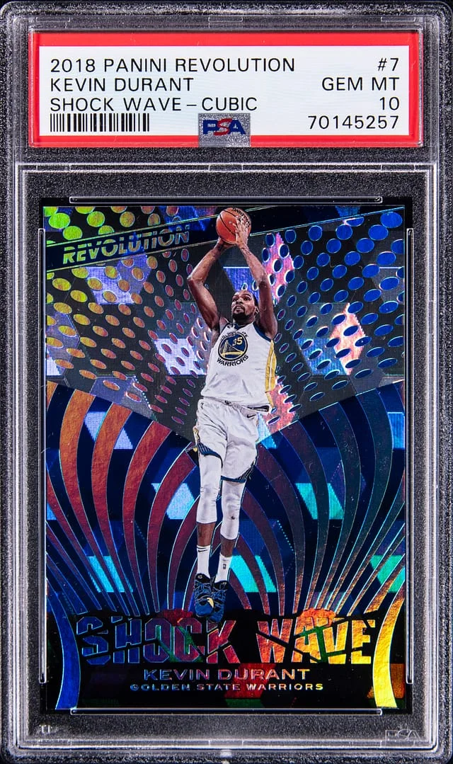 2018-19 Panini Revolution Kevin Durant Shock Wave Cubic #7 card image