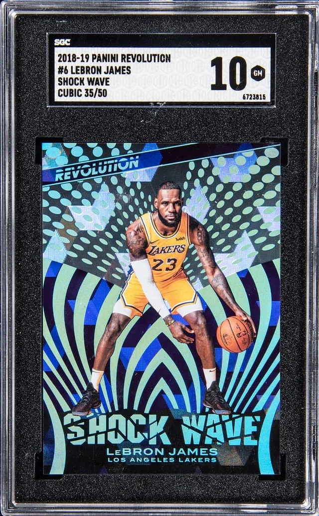 2018-19 Panini Revolution LeBron James Shock Wave Cubic #6 card image