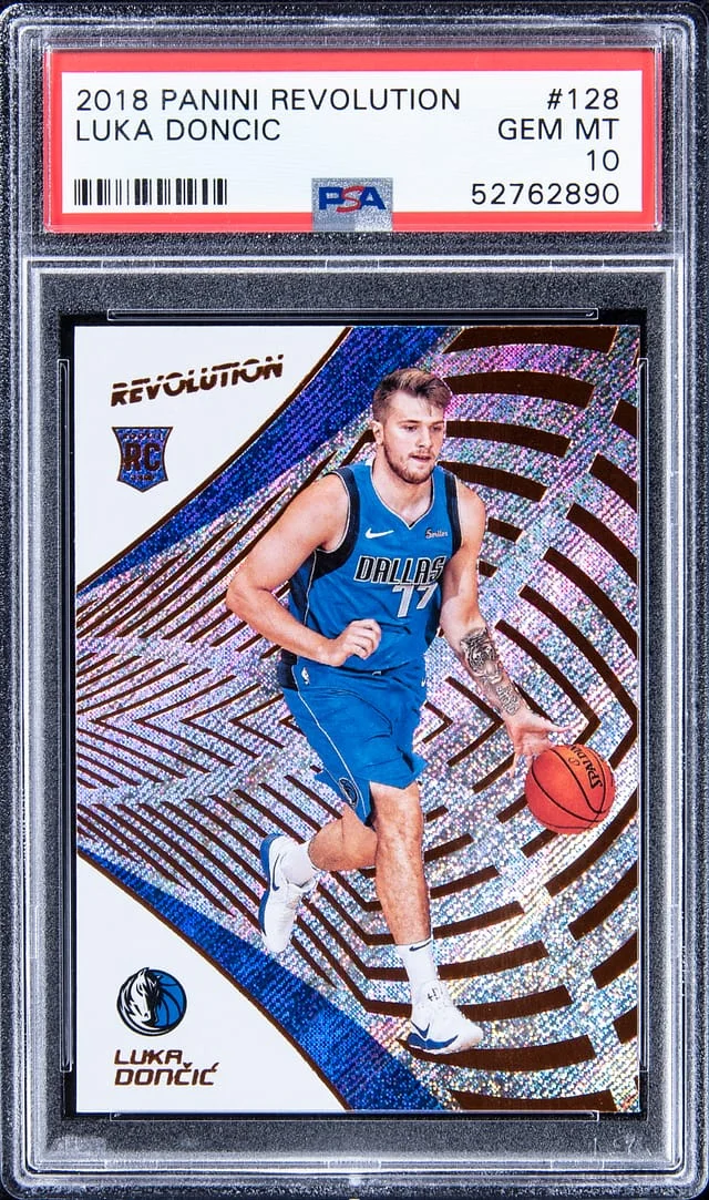 2018-19 Panini Revolution Luka Doncic Fractal #128 card image