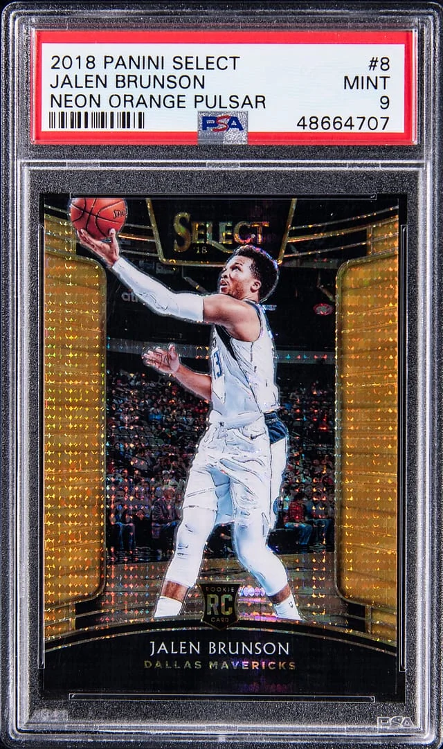 2018-19 Panini Select Jalen Brunson Neon Orange Pulsar #8 card image