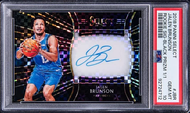2018-19 Panini Select Jalen Brunson Signatures Black Prizm #RS-JBR card image