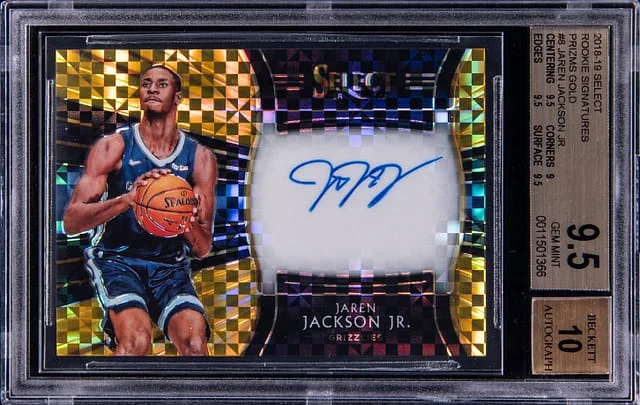 2018-19 Panini Select Jaren Jackson Jr. Signatures Gold Prizm #RS-JJJ card image
