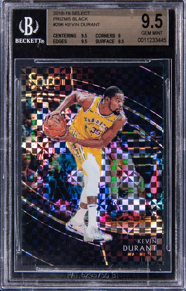 2018-19 Panini Select Kevin Durant Black Prizm #296 card image
