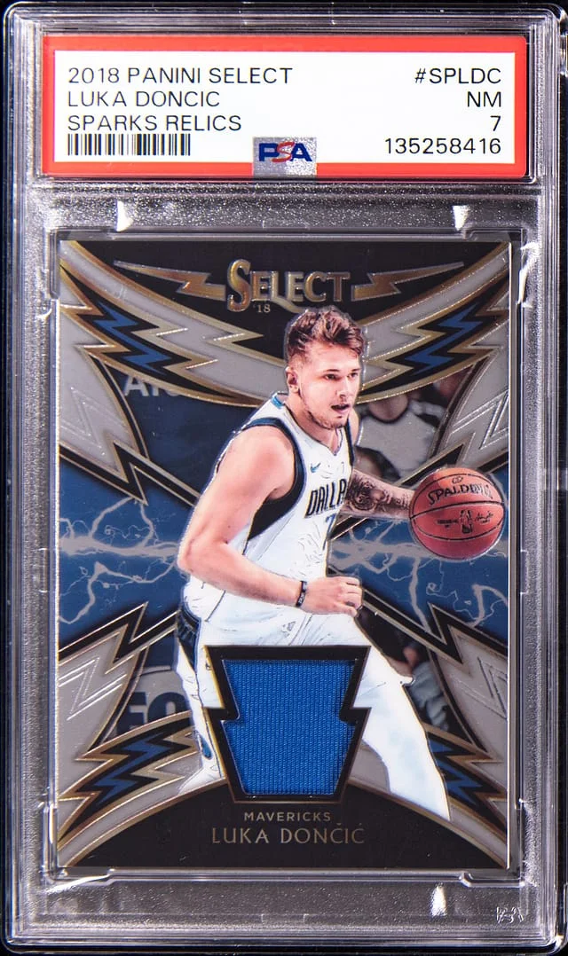 2018-19 Panini Select Luka Doncic Sparks Relics #SP-LDC card image