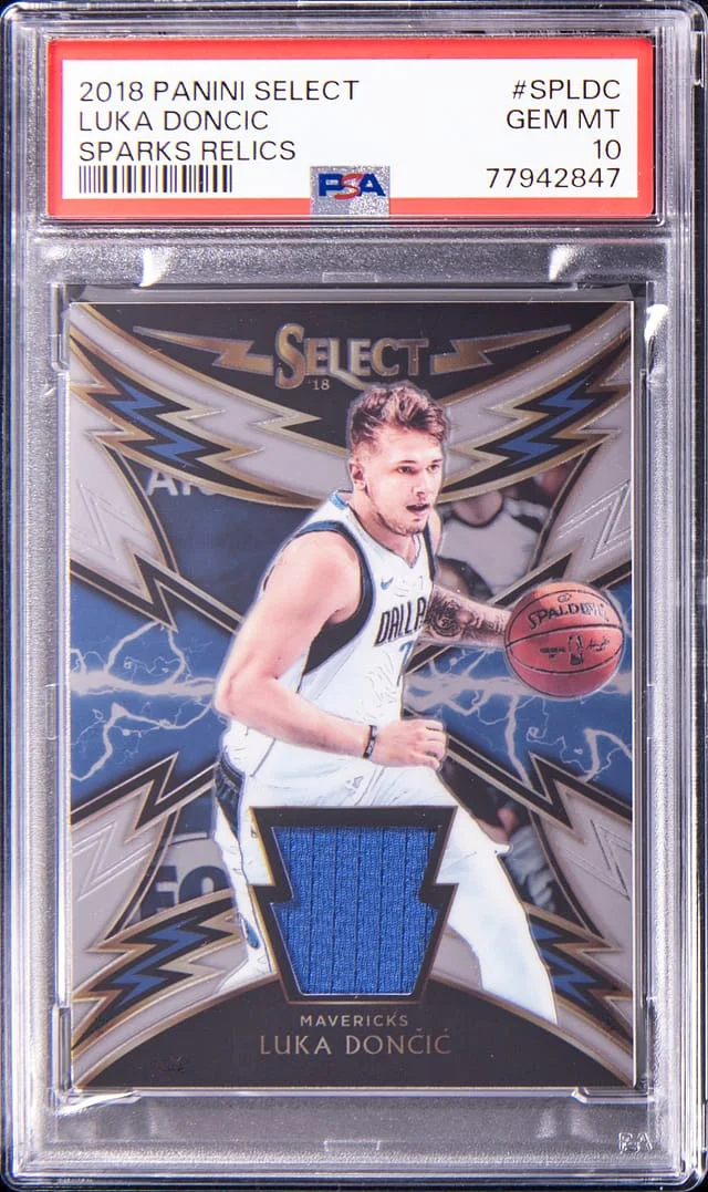 2018-19 Panini Select Luka Doncic Spark Relics #SPLDC card image