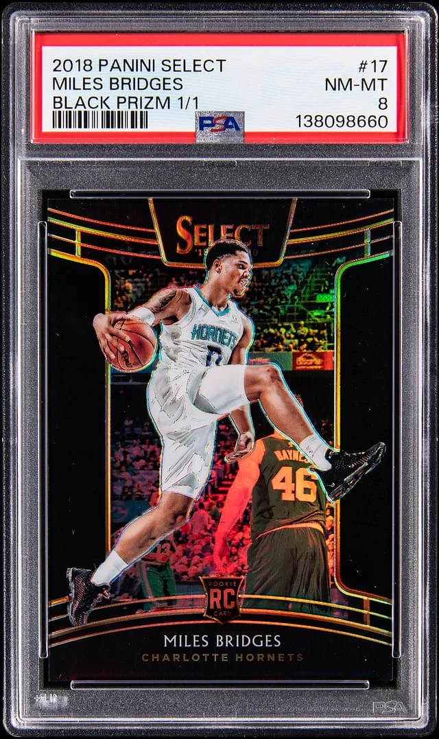 2018-19 Panini Select Miles Bridges Black Prizm #17 card image