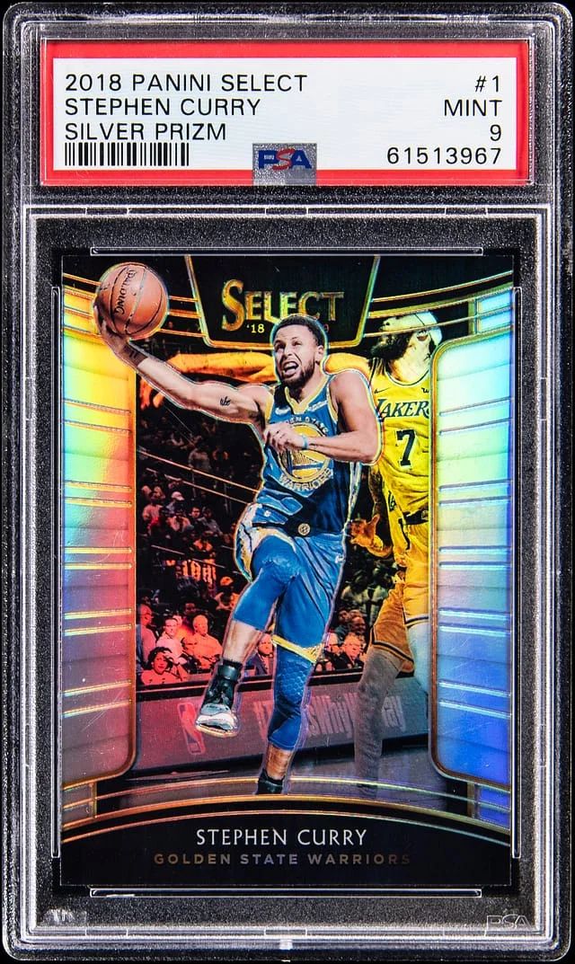 2018-19 Panini Select Stephen Curry Silver Prizm #1 card image