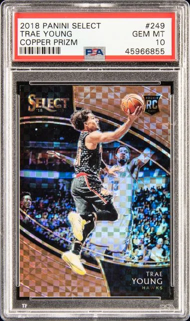 2018-19 Panini Select Trae Young Copper Prizm #249 card image