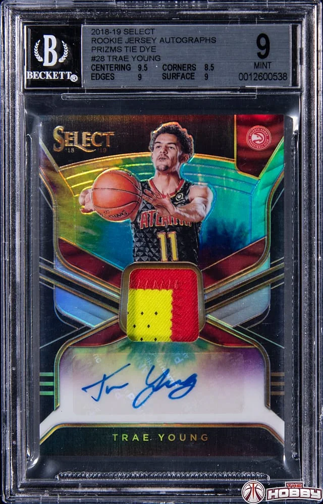2018-19 Panini Select Trae Young #RJA-TYG card image