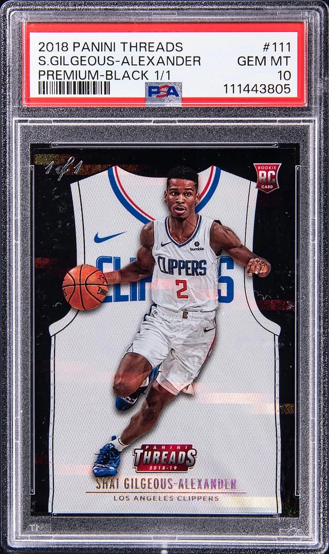 2018-19 Panini Shai Gilgeous-Alexander Threads Premium Blue #111 card image