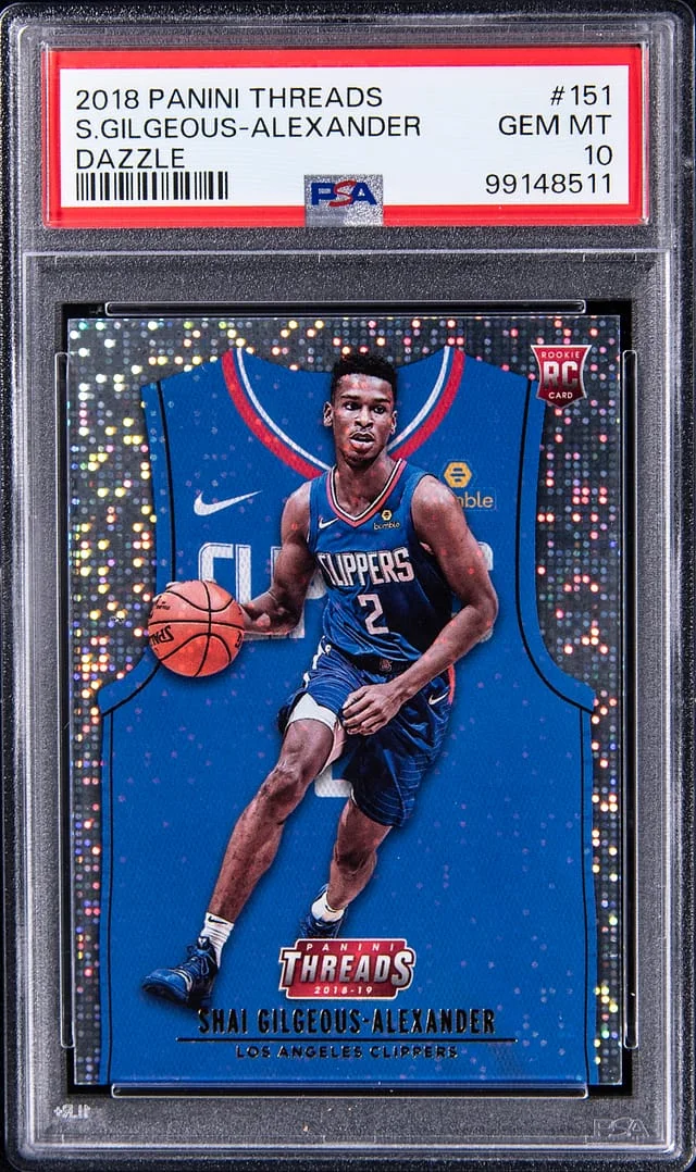 2018-19 Panini Shai Gilgeous-Alexander Threads Dazzle #151 card image