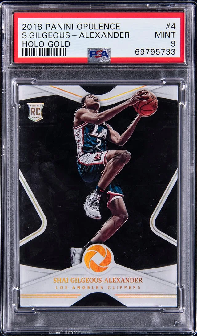 2018-19 Panini Shai Gilgeous-Alexander Opulence Holo Gold #4 card image