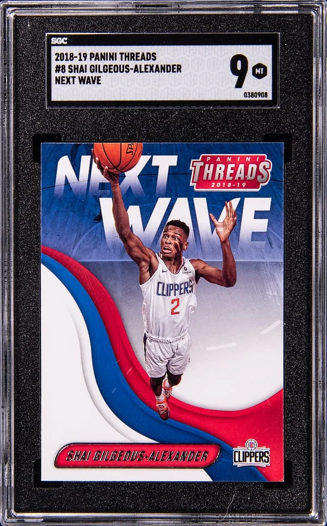2018-19 Panini Shai Gilgeous-Alexander Threads Next Wave #8 card image