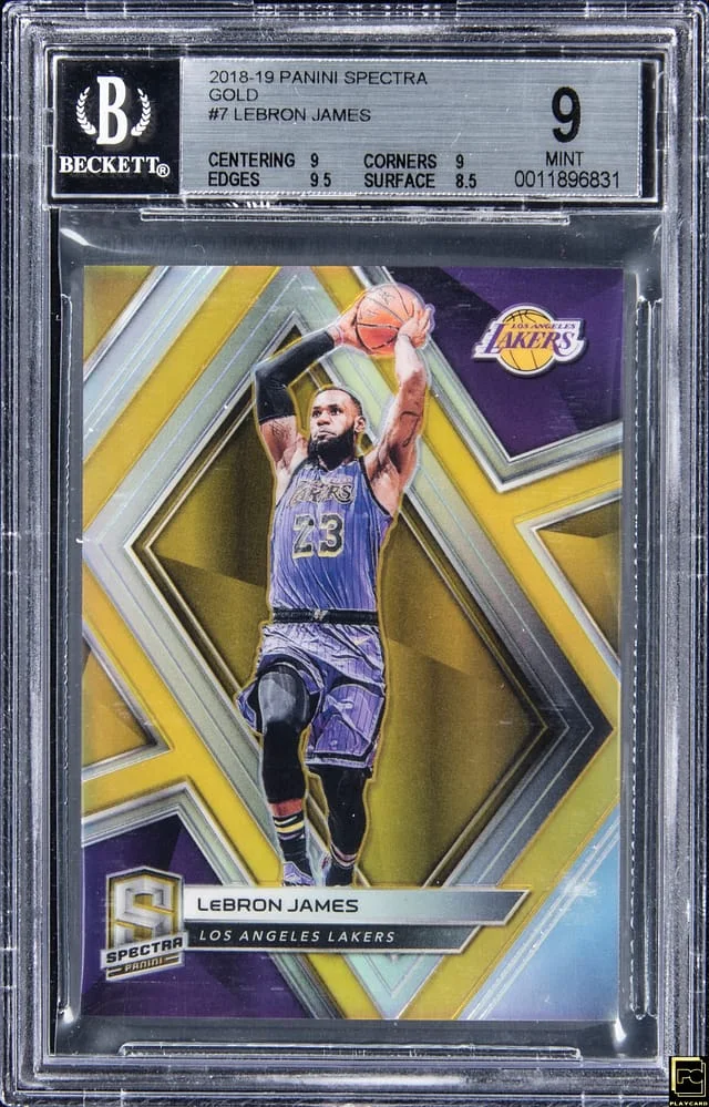 2018-19 Panini Spectra LeBron James Gold #7 card image
