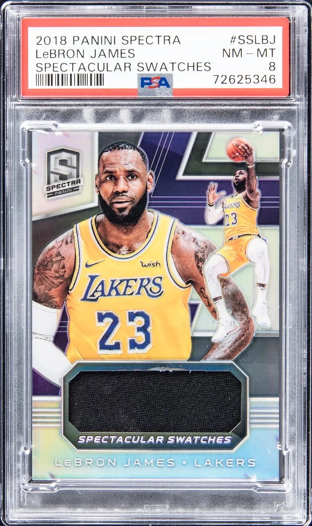 2018-19 Panini Spectra LeBron James Spectacular Swatches #SS-LBJ card image