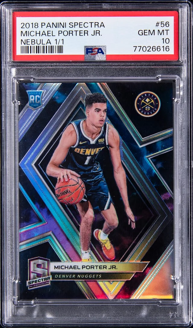 2018-19 Panini Spectra Michael Porter Jr. Nebula #56 card image