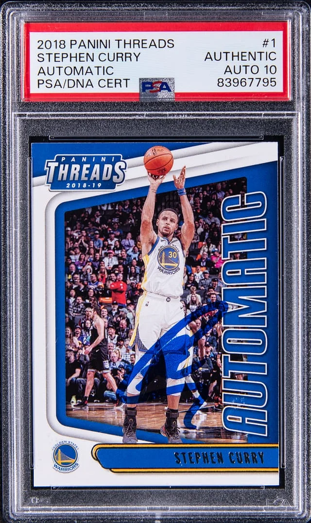 2018-19 Panini Stephen Curry Threads Automatic #1 card image