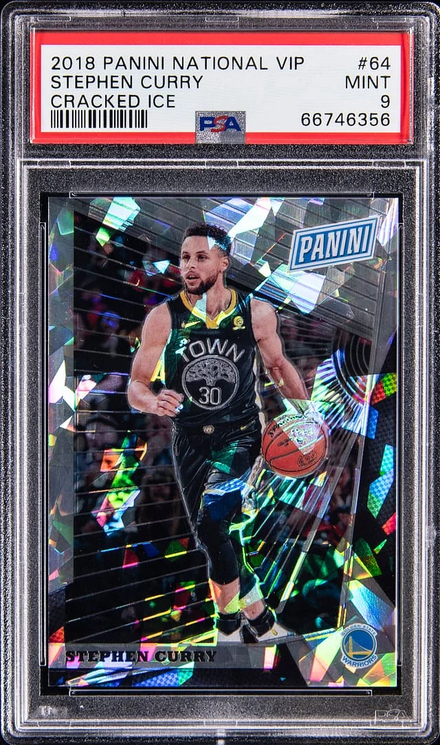 2018-19 Panini Stephen Curry National VIP Cracked Ice #64 card image