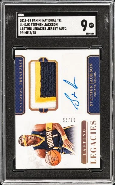2018-19 Panini Stephen Jackosn National Tr. Lasting Legacies Jersey Auto. #LL-SJK card image