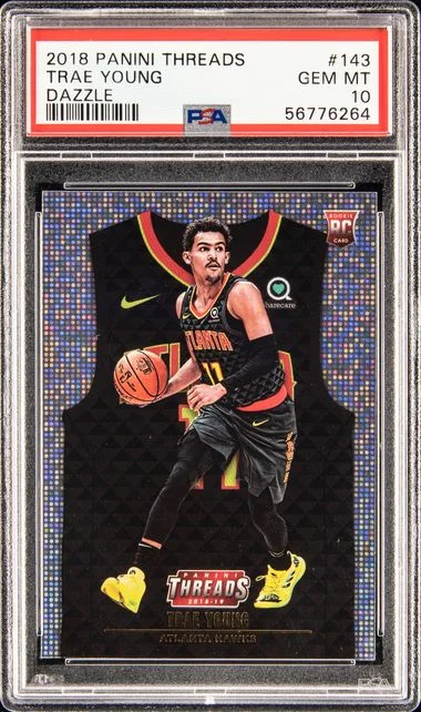 2018-19 Panini Trae Young Threads Dazzle #143 card image