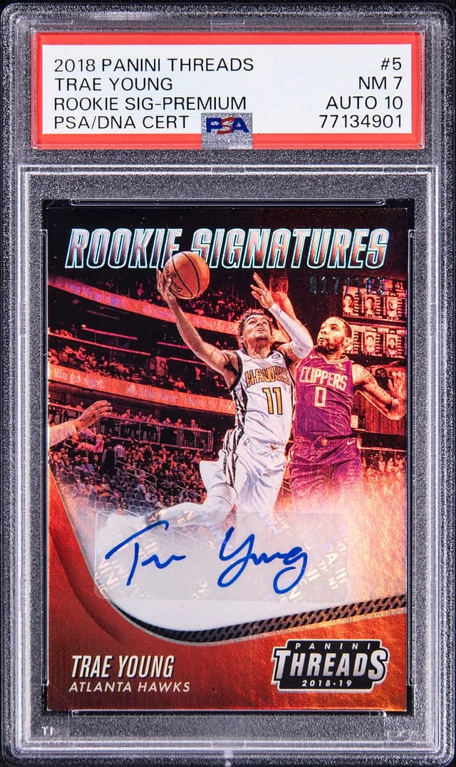 2018-19 Panini Trae Young Threads Signature - Premium #5 card image