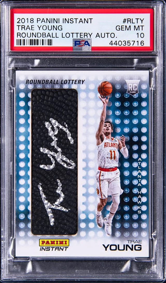 2018-19 Panini Trae Young Instant Roundball Lottery Autograph #RL-TY card image