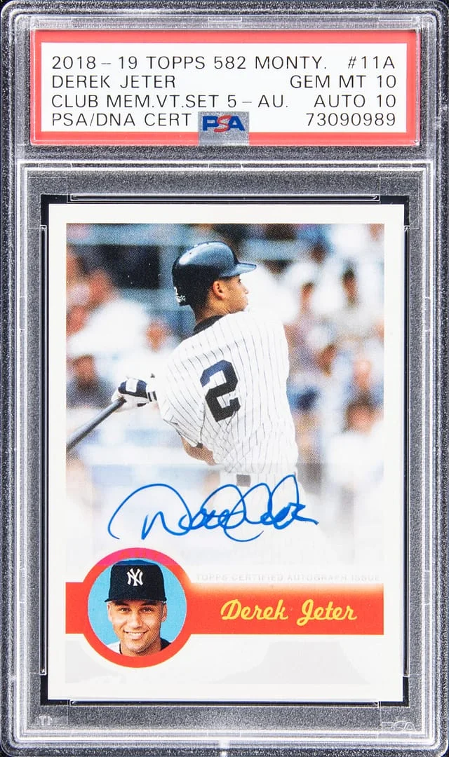 2018-19 Topps Derek Jeter 582 Montgomery Club Members Vote Set 5 Autograph #11A card image