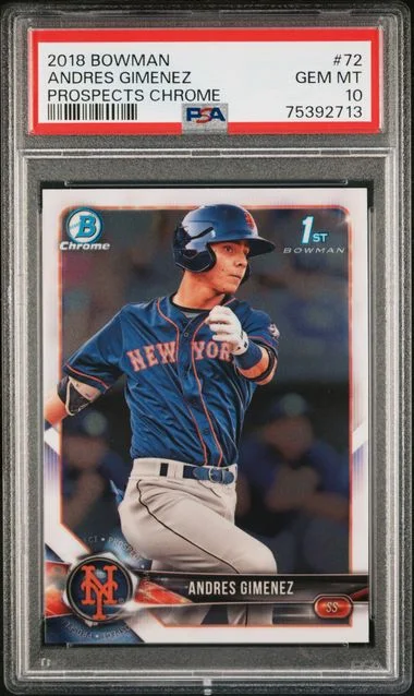 2018 Bowman Andres Gimenez Prospects Chrome #72 card image