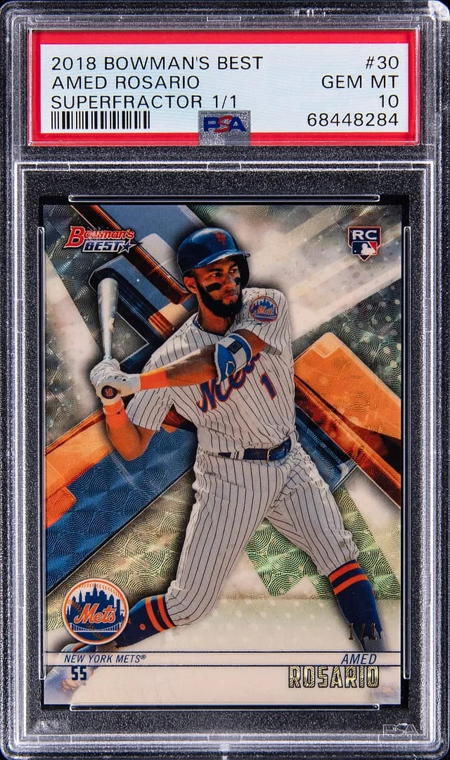 2018 Bowman Best Amed Rosario SuperFractor #30 card image