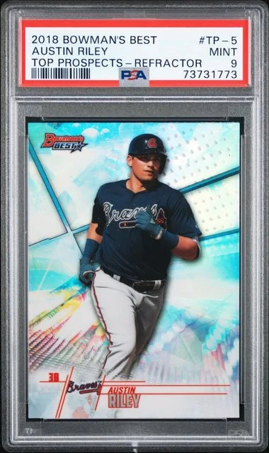 2018 Bowman Best Austin Riley Top Prospects Refractor #TP-5 card image