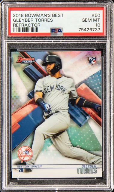 2018 Bowman Best Gleyber Torres Refractor #50 card image