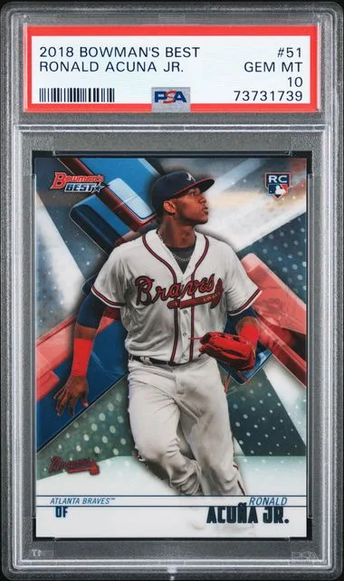 2018 Bowman Best Ronald Acuna Jr. Atomic Refractor #51 card image