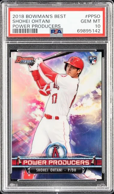 2018 Bowman Best Shohei Ohtani Power Producers #PPSO card image