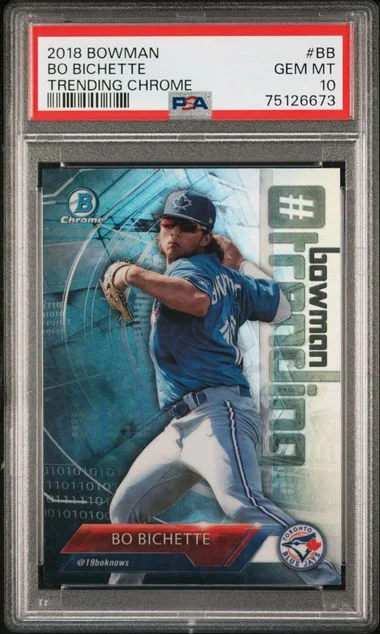 2018 Bowman Bo Bichette Trending Chrome #BB card image
