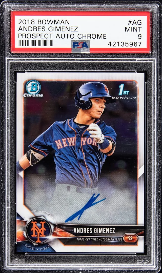 2018 Bowman Chrome Andres Gimenez Prospect Autographs #CPA-AG card image
