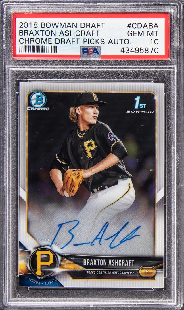 2018 Bowman Chrome Draft Braxton Ashcraft Picks Autograph #CDA-BA card image