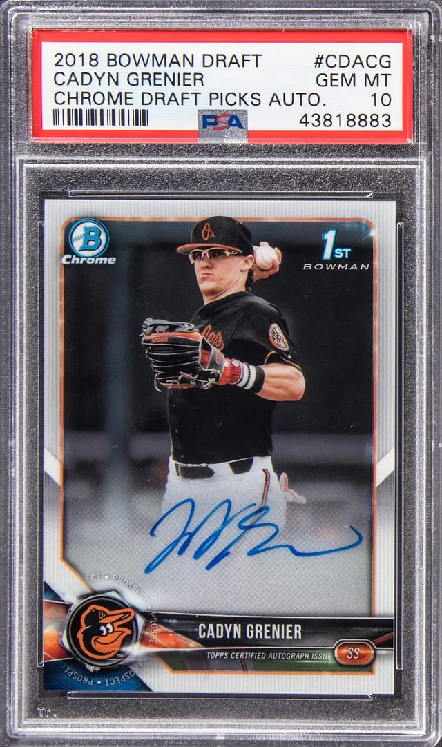 2018 Bowman Chrome Draft Cadyn Grenier Picks Autograph #CDA-CG card image