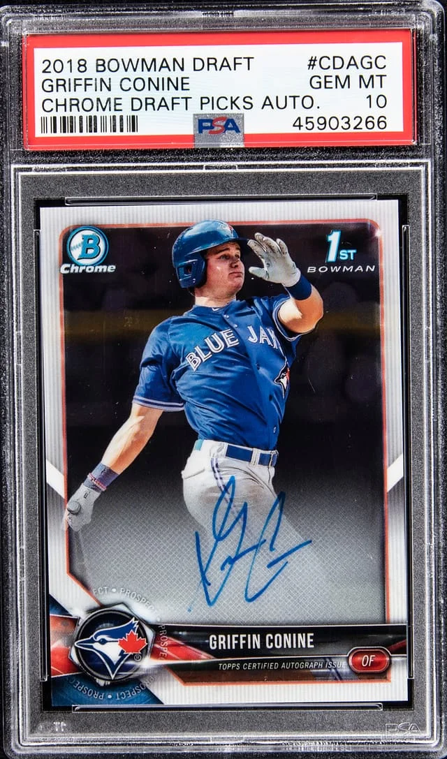 2018 Bowman Chrome Draft Griffin Conine Picks Autographs #CDAGC card image